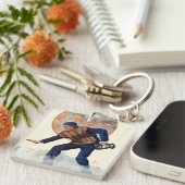 プレートの金庫 キーホルダー (正面右)