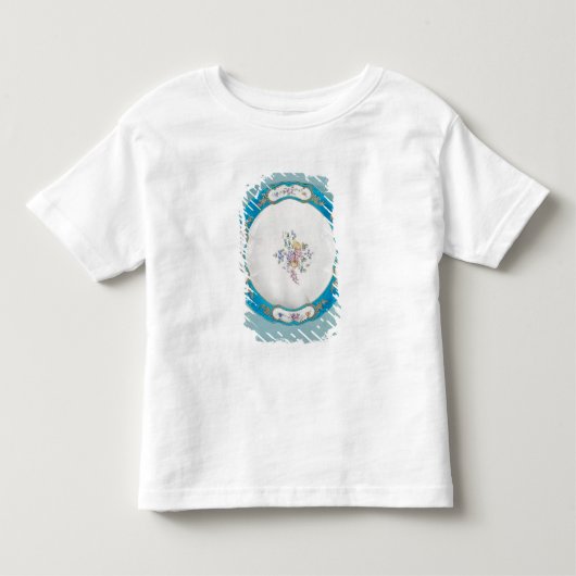 プレートは花パターン、Sevresと飾りました トドラーTシャツ (正面)