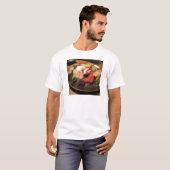 プレートわさび日本寿司パワーフィッシュアジア Tシャツ (正面フル)