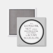 プレートを削る(食洗機) (シルバーエフェクト) マグネット (正面/裏面)
