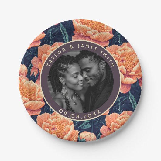 プレートエレガント婚約パーティ ペーパープレート (正面)