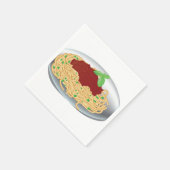 プレートオブスパゲッティ紙ナプキンス スタンダードカクテルナプキン (角)