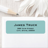 プレートシンプルモノクロム差出人住所ラベル ラベル (インサイチュ)