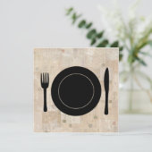 プレートセットフォークナイフスプーンヴィンテージ 招待状 (スタンド正面)