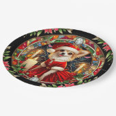 プレートチワホアクリスマスサンタ ペーパープレート (アングル)