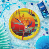 プレートトロピカルガーデンパーティーバードオブパラダイスプラント ペーパープレート (パーティー)