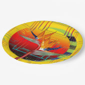 プレートトロピカルガーデンパーティーバードオブパラダイスプラント ペーパープレート (アングル)