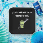 プレートパーソナライズされた、フランケンシュタインハロウィーン ペーパープレート (パーティー)