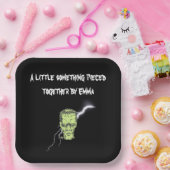 プレートパーソナライズされた、フランケンシュタインハロウィーン ペーパープレート (パーティー)