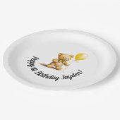 プレートパーソナライズされた、誕生日、ベビーシャワー、 ペーパープレート (アングル)