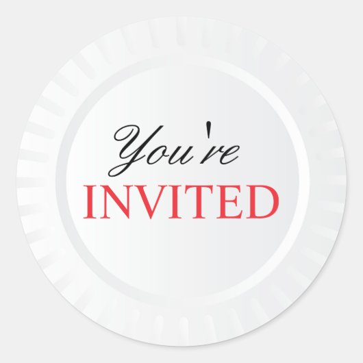 プレートピクニックパーティーBBQスタンプ ラウンドシール (正面)