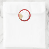 プレートフォークのナプキンのステッカーのキッチン ラウンドシール (バッグ)