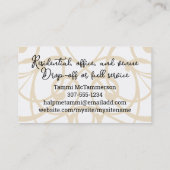 プレートフォークナプキンシェフケータリング名刺 名刺 (裏面)