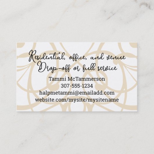 プレートフォークナプキンシェフケータリング名刺 名刺 (裏面)