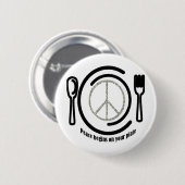 プレートボタンの平和 缶バッジ (正面&裏面)