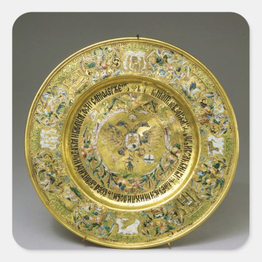 プレート所有Tsar Alexei Mikhailovich Romanov スクエアシール (正面)