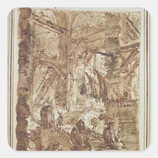 プレート第八の予備スケッチ スクエアシール (正面)