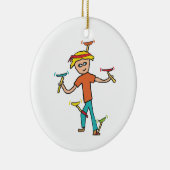 プレート紡績 セラミックオーナメント (右)