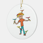 プレート紡績 セラミックオーナメント (左)