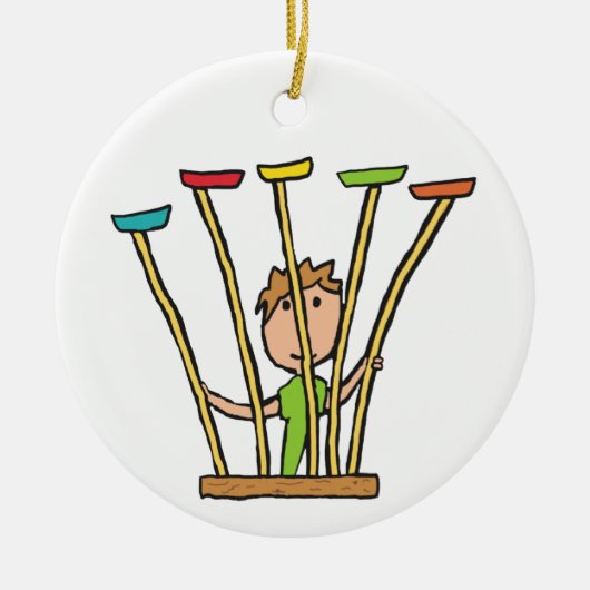 プレート紡績 セラミックオーナメント (正面)