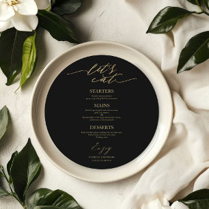 プレート食べのメニュー結婚カードを丸めよう メニュー