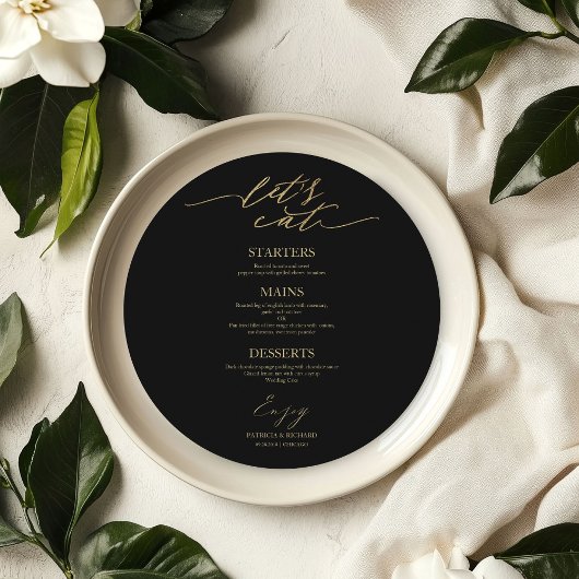 プレート食べのメニュー結婚カードを丸めよう メニュー