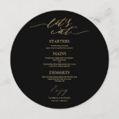 プレート食べのメニュー結婚カードを丸めよう メニュー (正面)