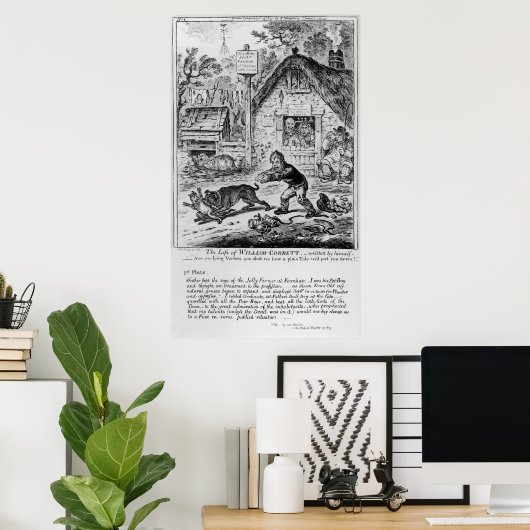 プレート1、『ウィリアム・コベットの生涯』より ポスター (ホームオフィス)