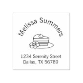 プレート・アーチ・アドレス上のケーキのスライス ラバースタンプ (インプリント)