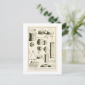 プレートII:古代とパーカッションモダン楽器 ポストカード (スタンド正面)