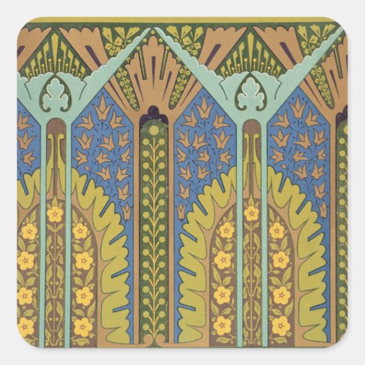 プレートIII、「デザイン内の勉強」、c.1874-76 (lit) スクエアシール (正面)