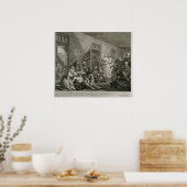 プレートVIII from A Rake's Progress, 1735 ポスター (キッチン)