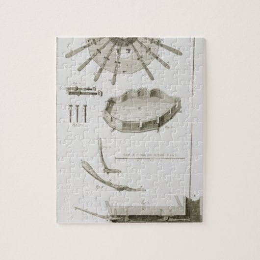 プレートXX: ペダルの広がりそして働き ジグソーパズル (縦)