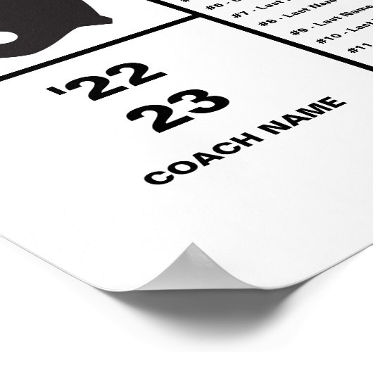 プレーパーソナライズされたヤーとのサッカーチーム ポスター (角)