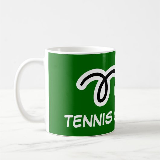プレーヤーおよびファンのためのテニスのチャンピオンのマグ コーヒーマグカップ (左)