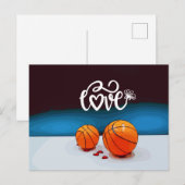 プレーヤーからのバスケットボール バレンタインデーの愛 シーズンポストカード (正面/裏面)