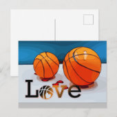 プレーヤーからのバスケットボール バレンタインデーの愛 シーズンポストカード (正面/裏面)