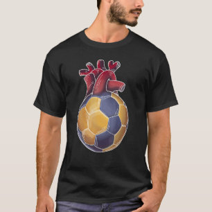 プレーヤーとファンのためのハンドボールのハートビートが大好き Tシャツ