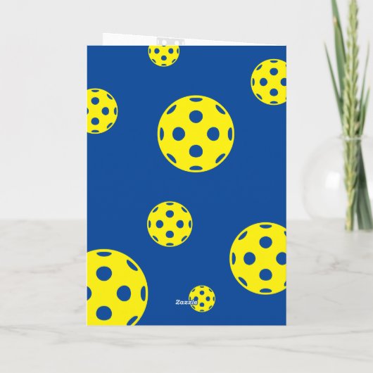 プレーヤーとファンのためのピクレボールマニア誕生日カード カード (裏面)