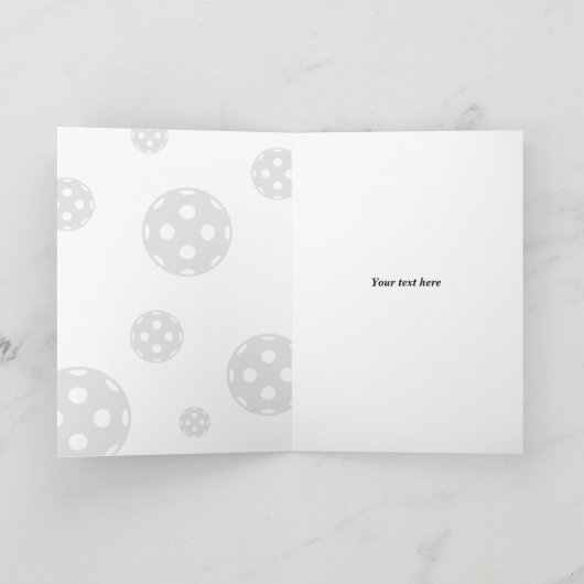 プレーヤーとファンのためのピクレボールマニア誕生日カード カード (内部)