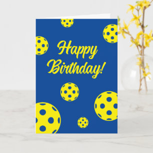 プレーヤーとファンのためのピクレボールマニア誕生日カード カード