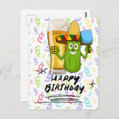 プレーヤーのためのピックルボール誕生日 面白いピックル ポストカード (正面/裏面)