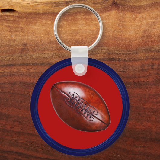 プレーヤーのための安いサッカーのギフト赤白青 キーホルダー (裏面)