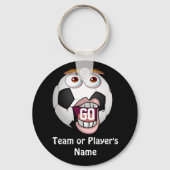 プレーヤーのための安いサッカーギフトTEAM NAME $4の下 キーホルダー (正面)