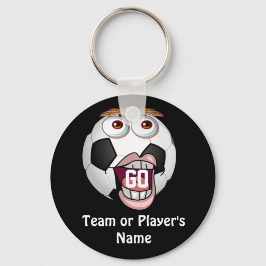 プレーヤーのための安いサッカーギフトTEAM NAME $4の下 キーホルダー (正面)