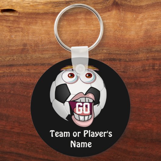 プレーヤーのための安いサッカーギフトTEAM NAME $4の下 キーホルダー (正面)