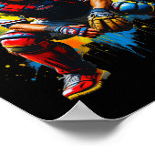 プレーヤーのドリップ売りキャッチャー少年ユース10代の子供 ポスター (角)