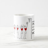 プレーヤーの位置およびやる気を起こさせるなネットボールの引用文 コーヒーマグカップ (中央)