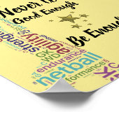 プレーヤーの位置およびやる気を起こさせるネットボール引用文 ポスター (角)