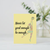 プレーヤーの位置やる気を起こさせるNetball引用文 ポストカード (スタンド正面)